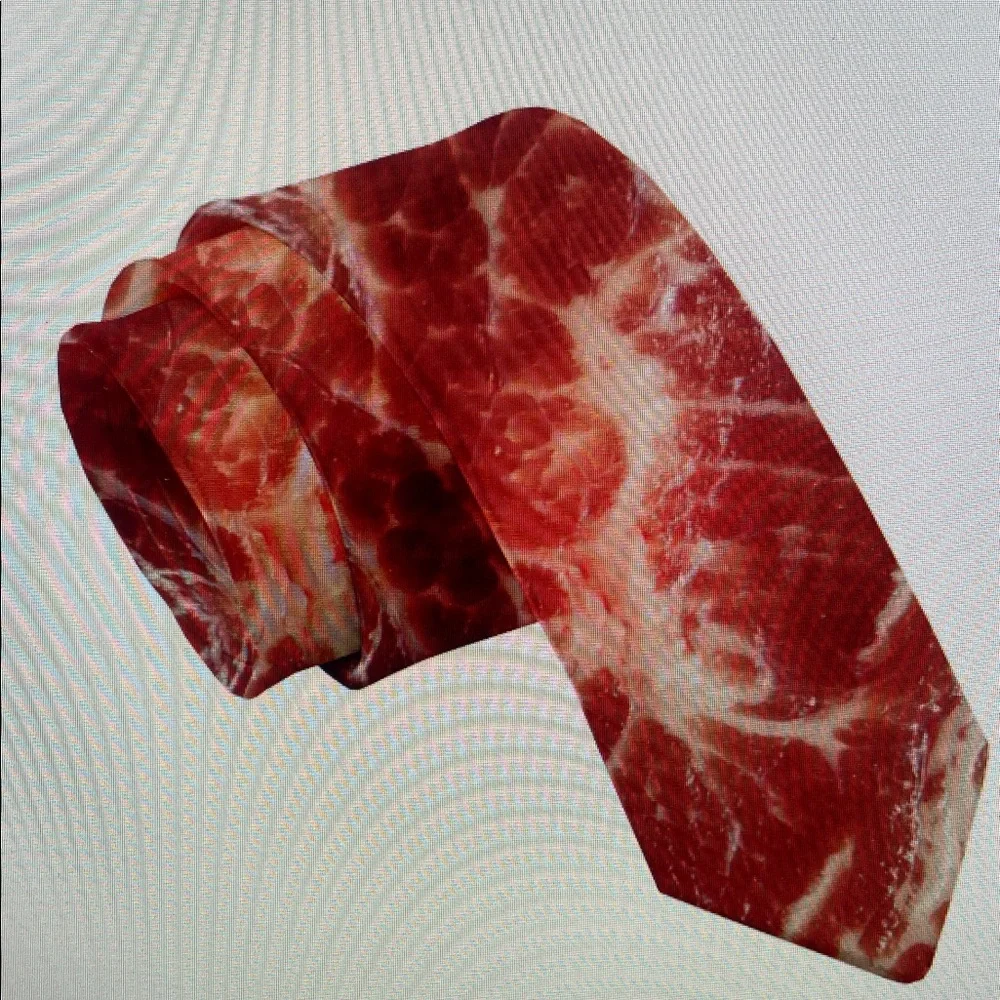 Red Meat Pattern Tie - Picture 3 of 3